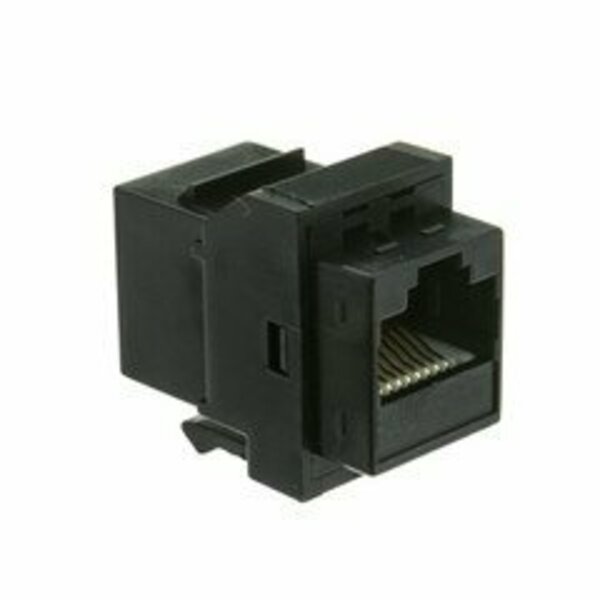 Swe-Tech 3C Cat6 Keystone Inline Coupler, Black, RJ45 Female FWT326-220BK